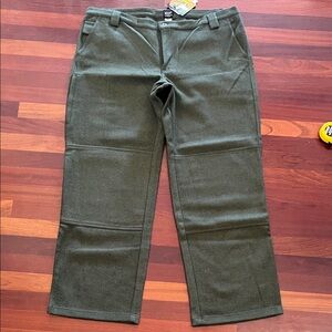 Mens 42 Woop Wear Baby Alpaca/ Merino Wool Green Cargo Field Winter Pants NWT